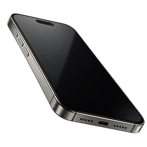 iPhone app screen from an angle