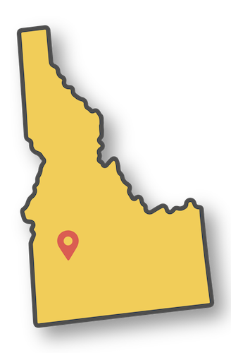 Map of Idaho with Boise pinned as the location HC Solutions serves